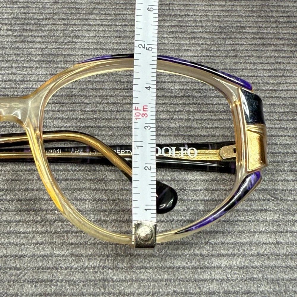 Adolfo Liberty Vintage Eyeglasses Frames Purple Marbled Gold Tone A-701 133